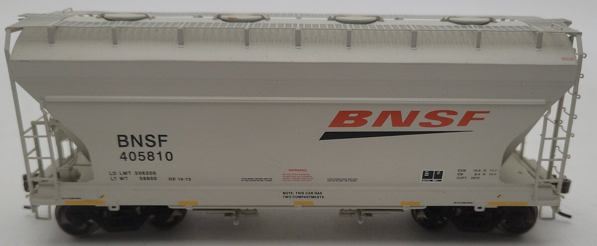 Athearn 93904 HO Scale BNSF ACF 2970 2-Bay Hopper #405810 EX/Box