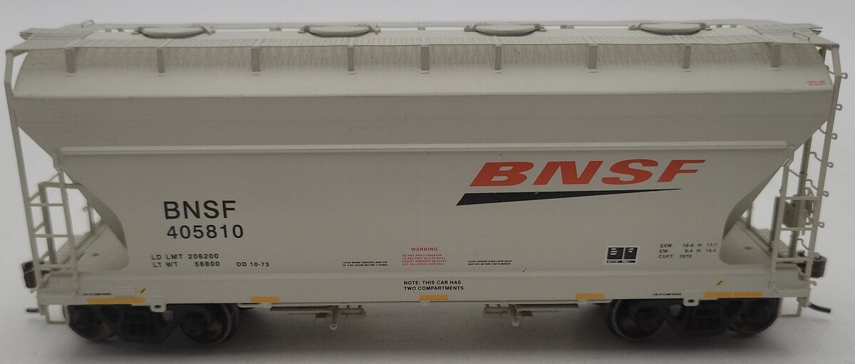 Athearn 93904 HO Scale BNSF ACF 2970 2-Bay Hopper #405810 EX/Box