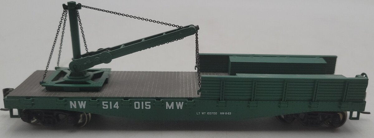 Athearn 86039 HO Norfolk & Western RTR 40' Derrick Flatcar #514015 EX/Box