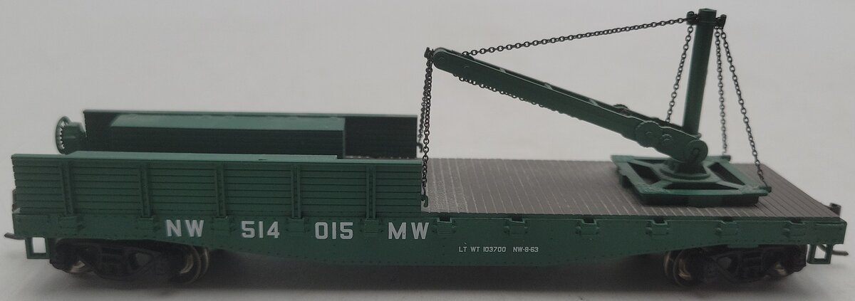 Athearn 86039 HO Norfolk & Western RTR 40' Derrick Flatcar #514015 EX/Box