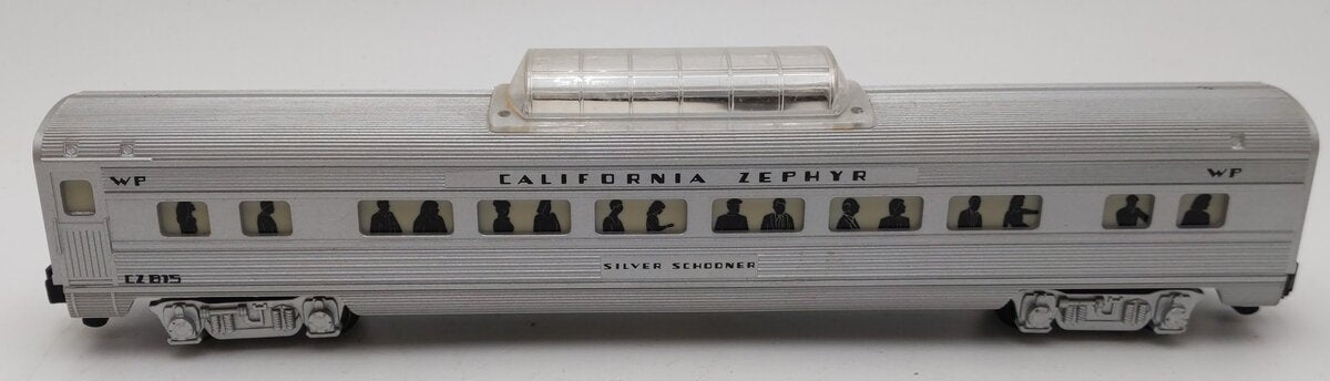 American Flyer 6-48928 S WP California Zephyr Silver Schooner Vista Dome #815 EX