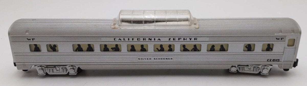 American Flyer 6-48928 S WP California Zephyr Silver Schooner Vista Dome #815 EX
