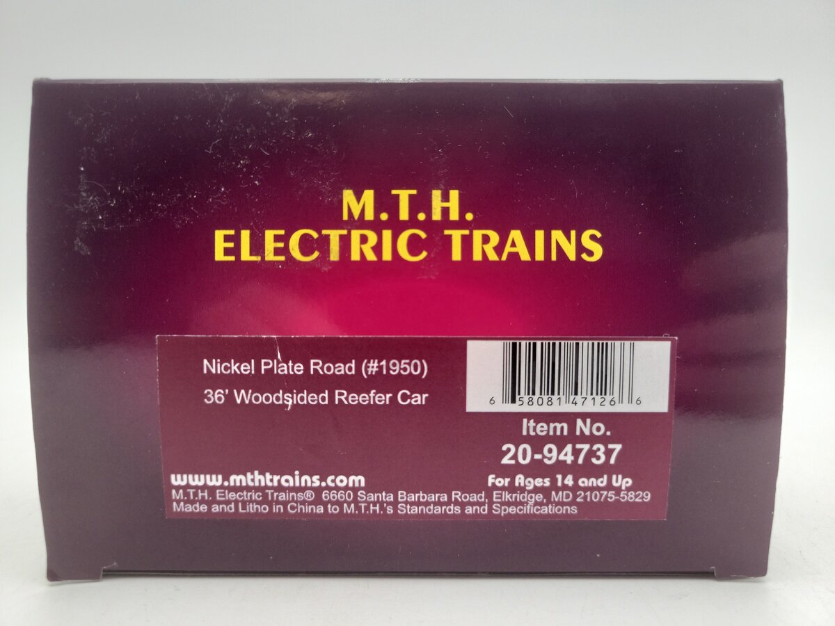 MTH 20-94737 O Gauge Centlivre Brewing Company Reefer Car #1950 EX/Box