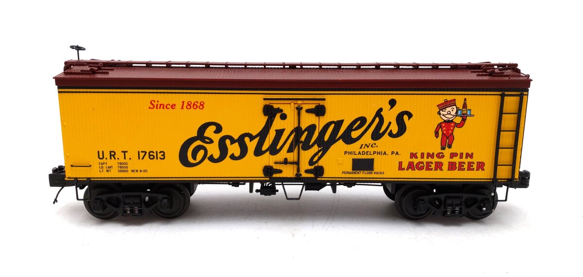 MTH 20-90281D O Esslinger's Lager Beer 36' Woodsided Reefer #17613 LN/Box
