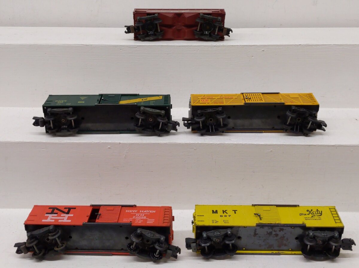American Flyer Vintage S Boxcars & Hopper 922, 937, 921, 24036, 24076 [5] VG