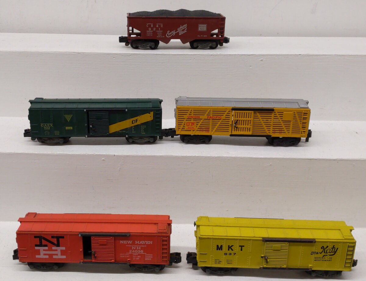 American Flyer Vintage S Boxcars & Hopper 922, 937, 921, 24036, 24076 [5] VG