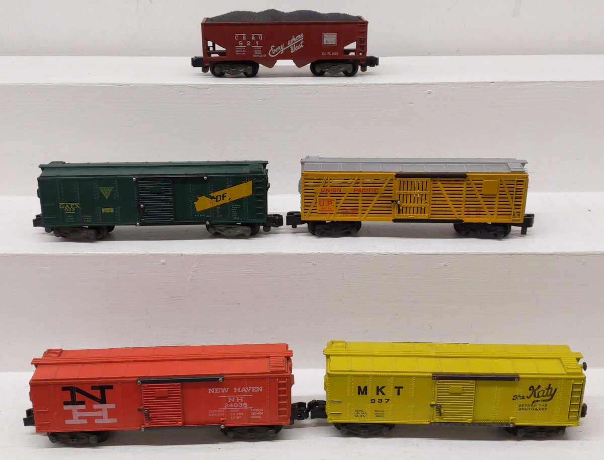American Flyer Vintage S Boxcars & Hopper 922, 937, 921, 24036, 24076 [5] VG