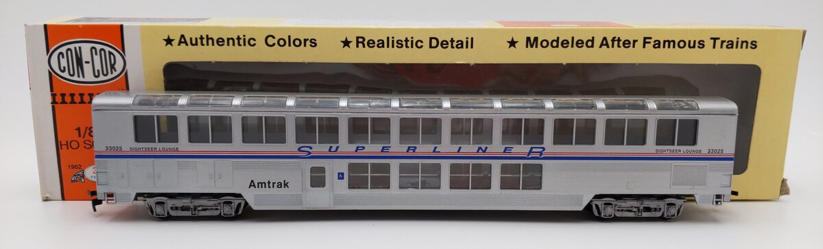 Con-Cor 001-000843 HO Amtrak Ph IV 85' Streamlined Superliner Sightseer Car VG/Box
