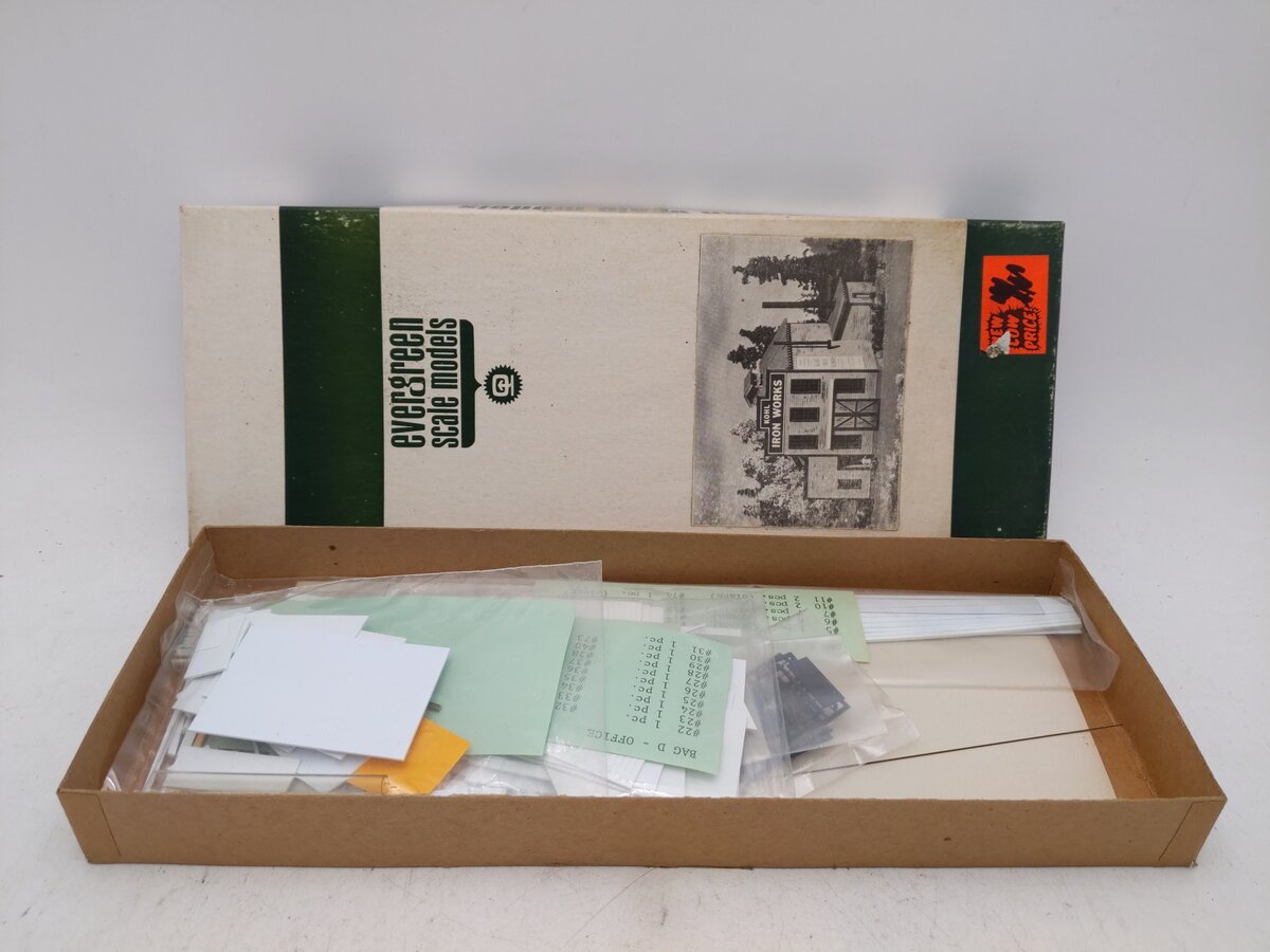 Evergreen Scale Models 804 HO Scale Iron Works Building Kit EX/Box