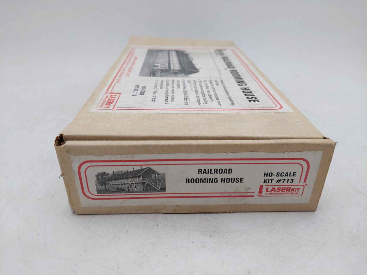 American Model Builders 713 HO Scale Laser Art RR Rooming House Lineside Kit EX/Box
