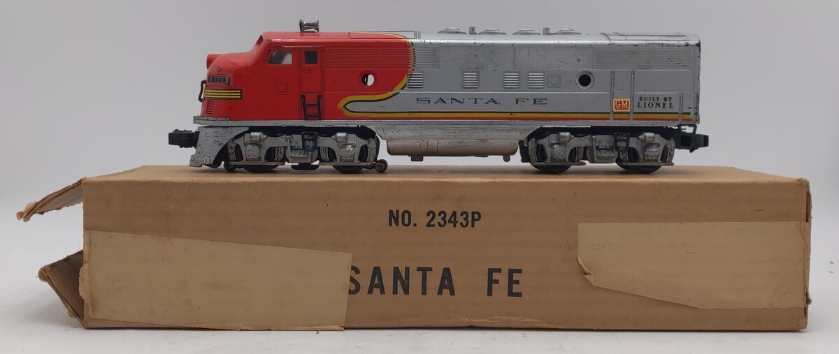Lionel 2343P Vintage O Santa Fe F3 Powered A Unit Diesel Locomotive VG/Box