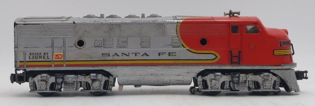 Lionel 2343P Vintage O Santa Fe F3 Powered A Unit Diesel Locomotive VG/Box