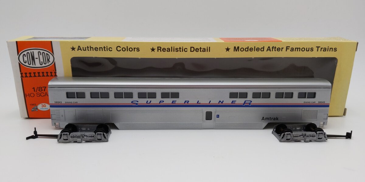 Con-Cor 001-000813 HO Amtrak-Phase IV 85' Superliner Diner Car #38043 EX/Box