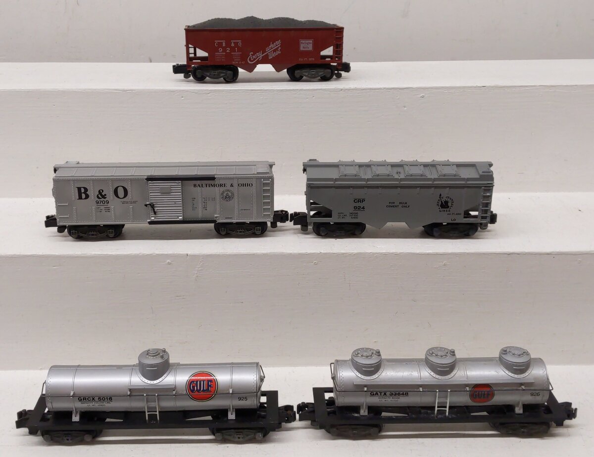 American Flyer S Gauge Assorted Freight Cars 924, 925, 926, 4-9709, 921 [5] VG