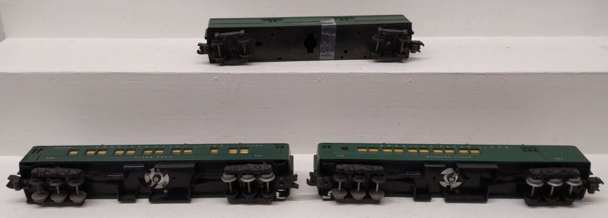 American Flyer Vintage S Heavyweight Passenger Cars 951, 952, 953 [3] VG