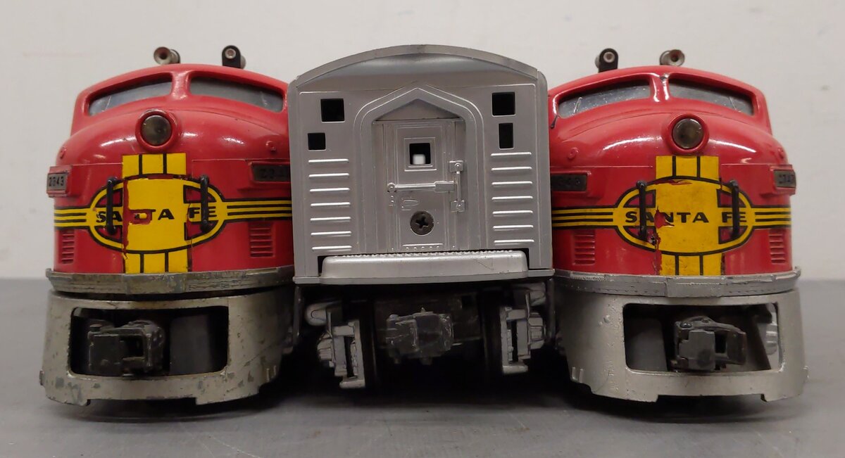 Lionel 2343 Vintage O Santa Fe F3 ABA Diesel Locomotive Set VG