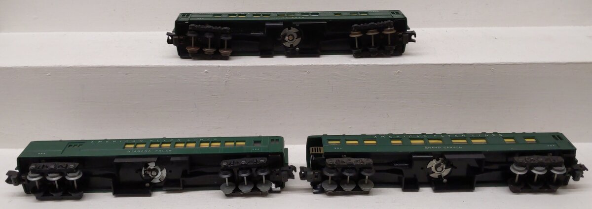 American Flyer Vintage S Gauge Heavyweight Passenger Cars 952, 953, 954 [3] VG