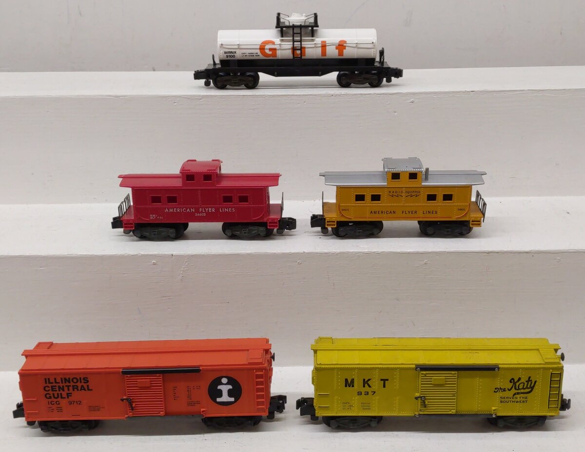 American Flyer S Gauge Freight Cars 937, 4-9100, 24603, 24631, 4-9712 [5] VG