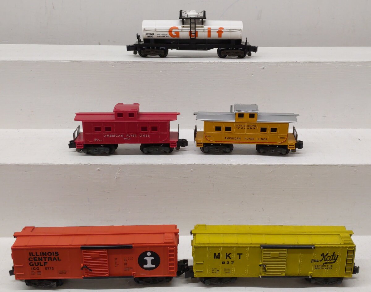 American Flyer S Gauge Freight Cars 937, 4-9100, 24603, 24631, 4-9712 [5] VG