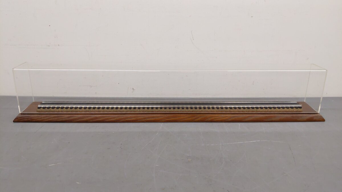 O Gauge Wooden Display Case W/ Plexiglass Top EX