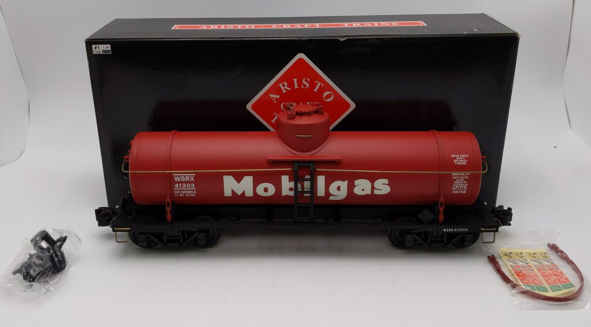 Aristo-Craft 41303 Mobilgas Single Dome Tank Car LN/Box