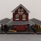 MTH 30-90094 O Dark Red Stone Passenger Station w/Dual Platforms-Custom