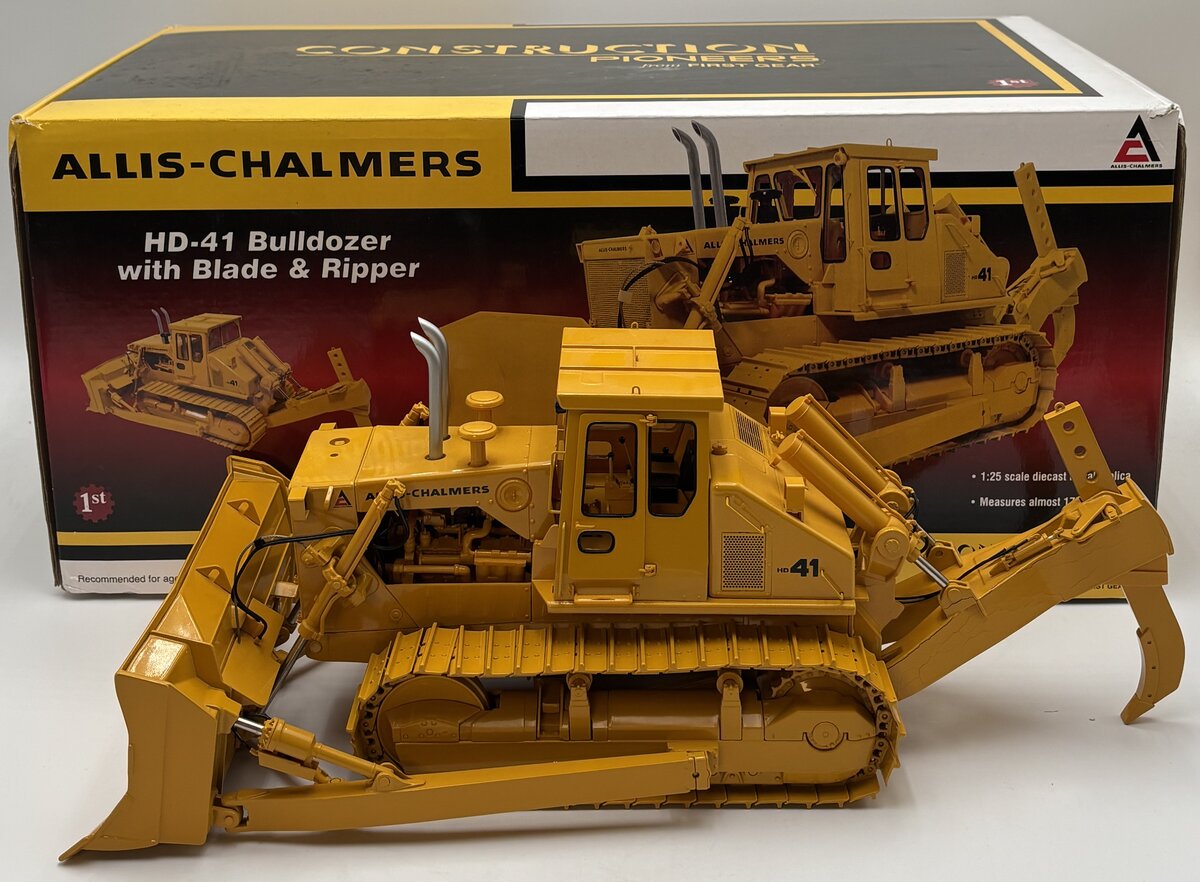 First Gear 40-0163 1:25 Diecast Allis-Chalmers HD-41 Bulldozer w/Blade & Ripper LN/Box