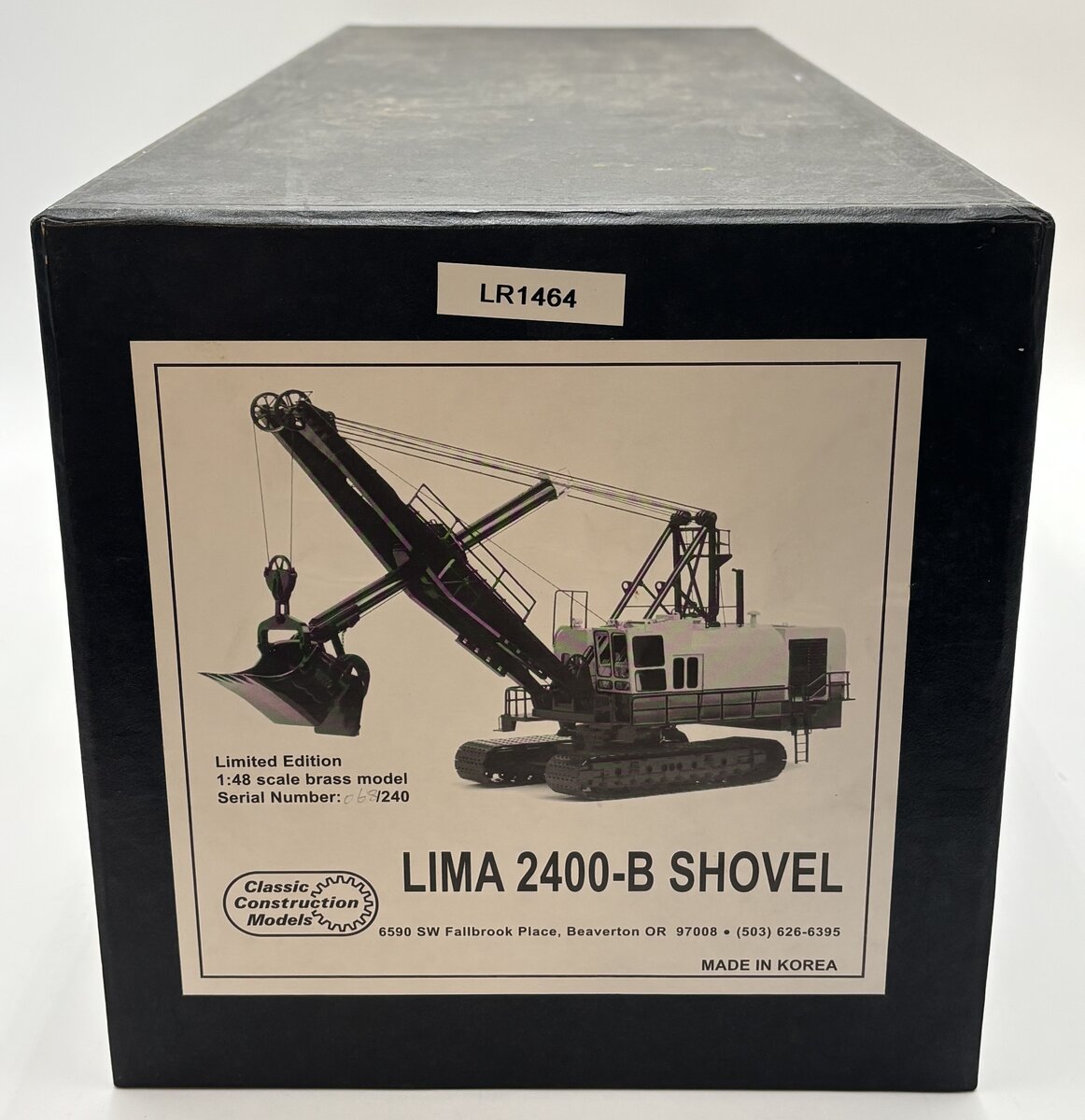 CCM 2400B 1:48 Orange & White Lima Brass Shovel LN/Box