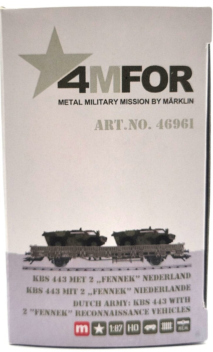 Marklin 46961 HO Scale Wurttemberg Gondola w/ 2 Fennek LN/Box