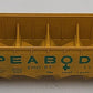 Minitrix 3279 N Scale Peabody Short Line Hopper Car #6671 VG