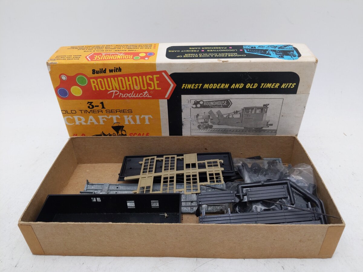Roundhouse 1516 HO Scale Undecorated Jordan Spreader Snow Crab & Tool Car Kit EX/Box