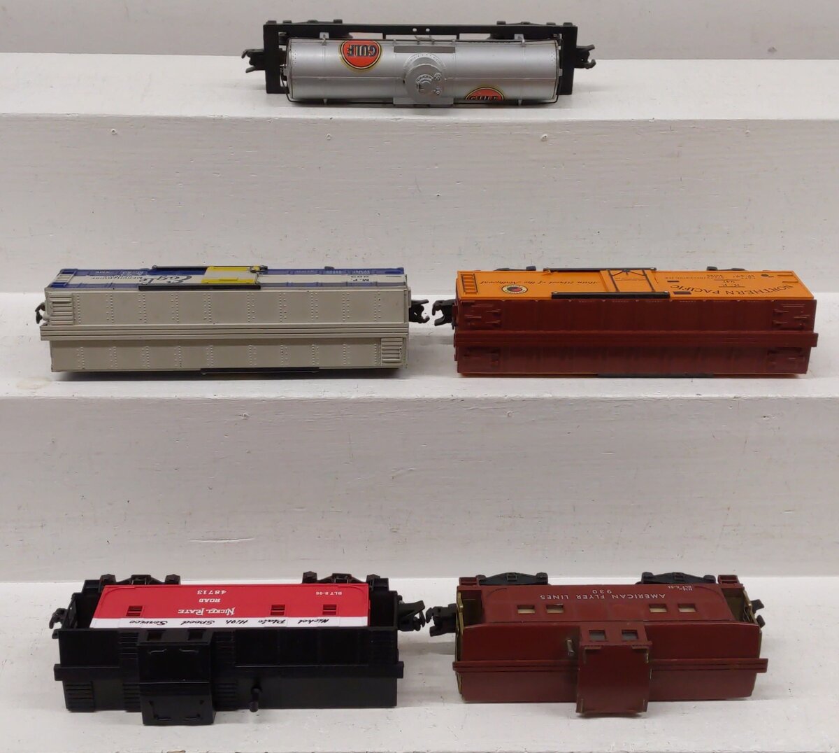 American Flyer S Scale Assorted Freight Cars 983, 947, 6-48713, 930, 925 [5] VG