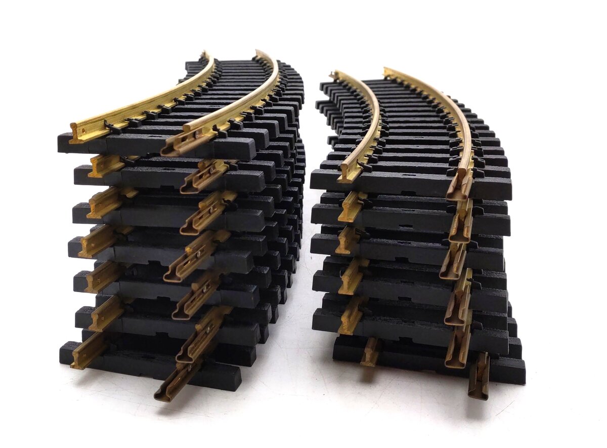 Aristo-Craft 30110 USA Style Brass Rail 5' Diameter Curved Track Sections (13) EX