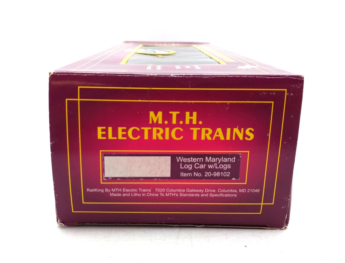 MTH 20-98102 O Western Maryland Flatcar with Log Load #2317 VG/Box