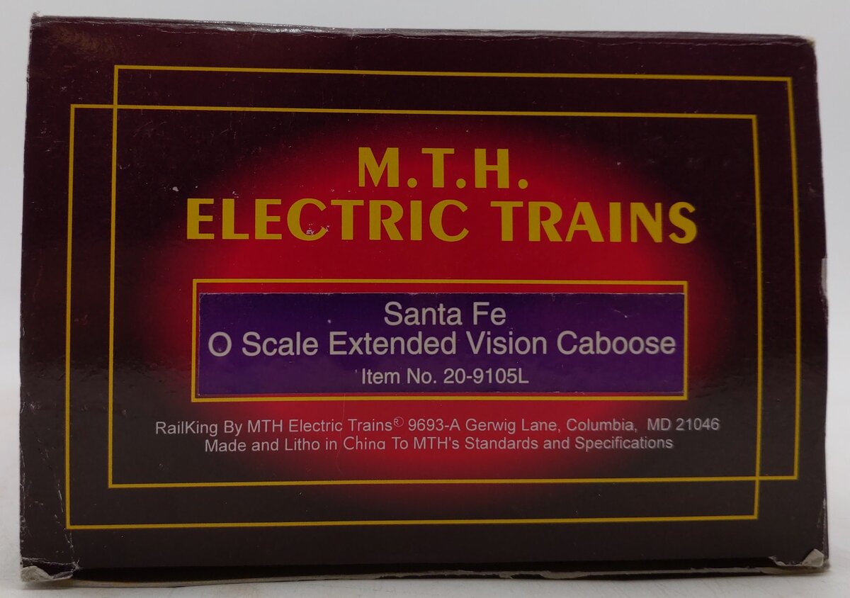 MTH 20-9105 O Gauge Santa Fe Extended Vision Caboose #999793 LN/Box