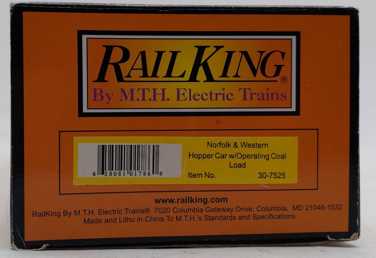 MTH 30-7525 O Gauge Norfolk & Western Operating Hopper Car #12915 EX/Box