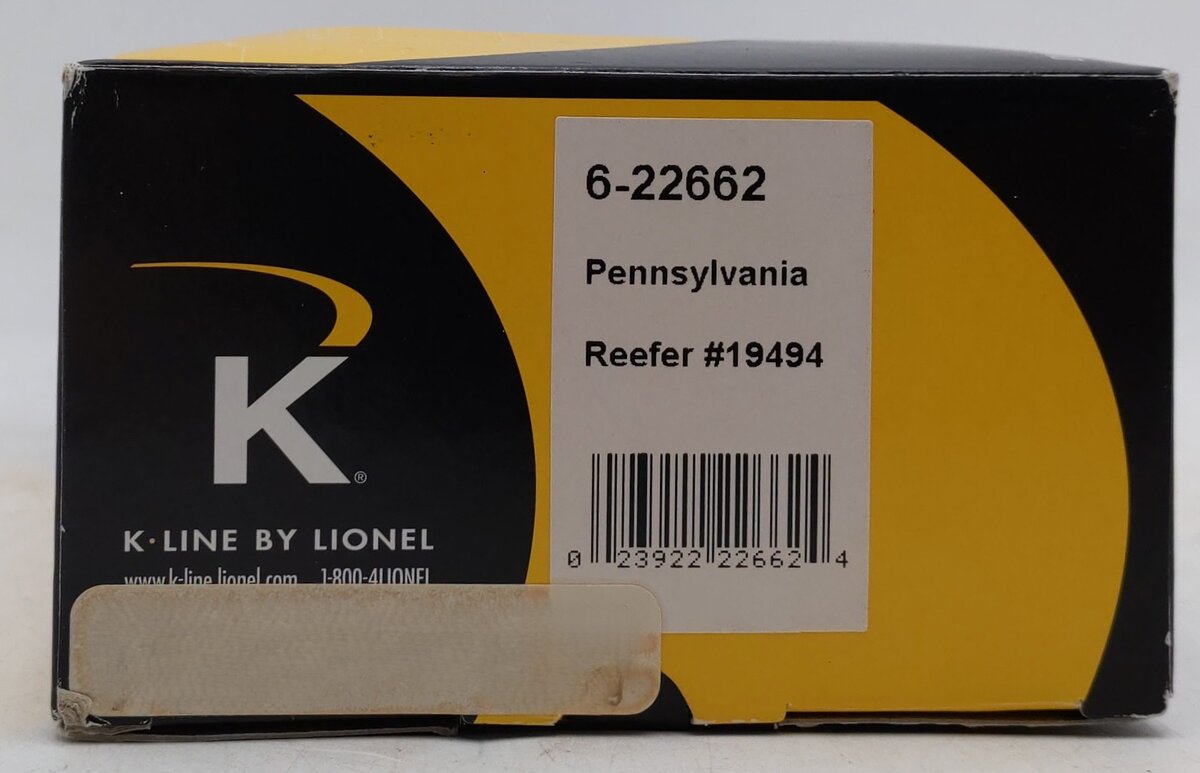 Lionel 6-22662 O Pennsylvania Wood-Sided Reefer Car #19494 LN/Box
