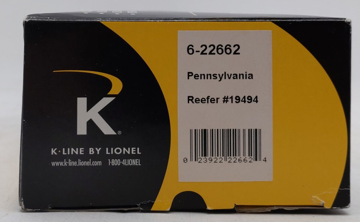 Lionel 6-22662 O Pennsylvania Wood-Sided Reefer Car #19494 LN/Box