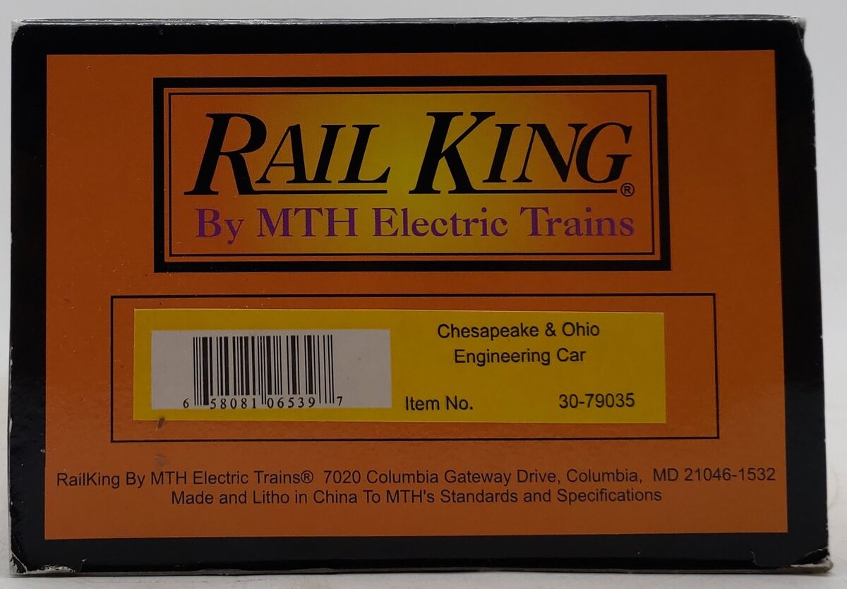 MTH 30-79035 O Gauge Chesapeake & Ohio Engineering Car #1138 LN/Box