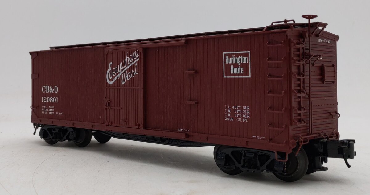 Atlas 8318-1 O Gauge USRA Double-Sheathed Box Car Burlington #120801 (3 Rail) LN/Box