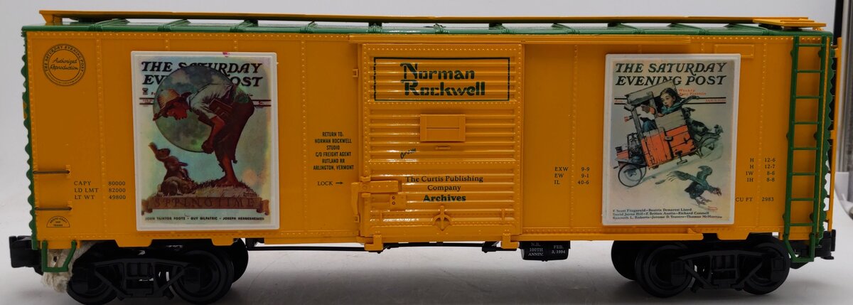 Aristo-Craft 46038-2 G Scale Norman Rockwell Spring Boxcar EX/Box