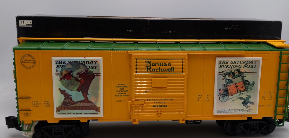 Aristo-Craft 46038-2 G Scale Norman Rockwell Spring Boxcar EX/Box