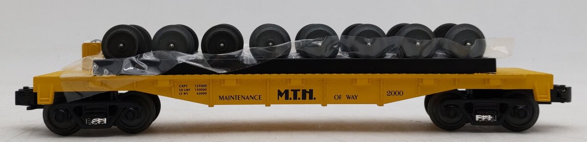 MTH 30-7668 O Gauge MTH Transport Flatcar w/ 8-Wheel Sets LN/Box
