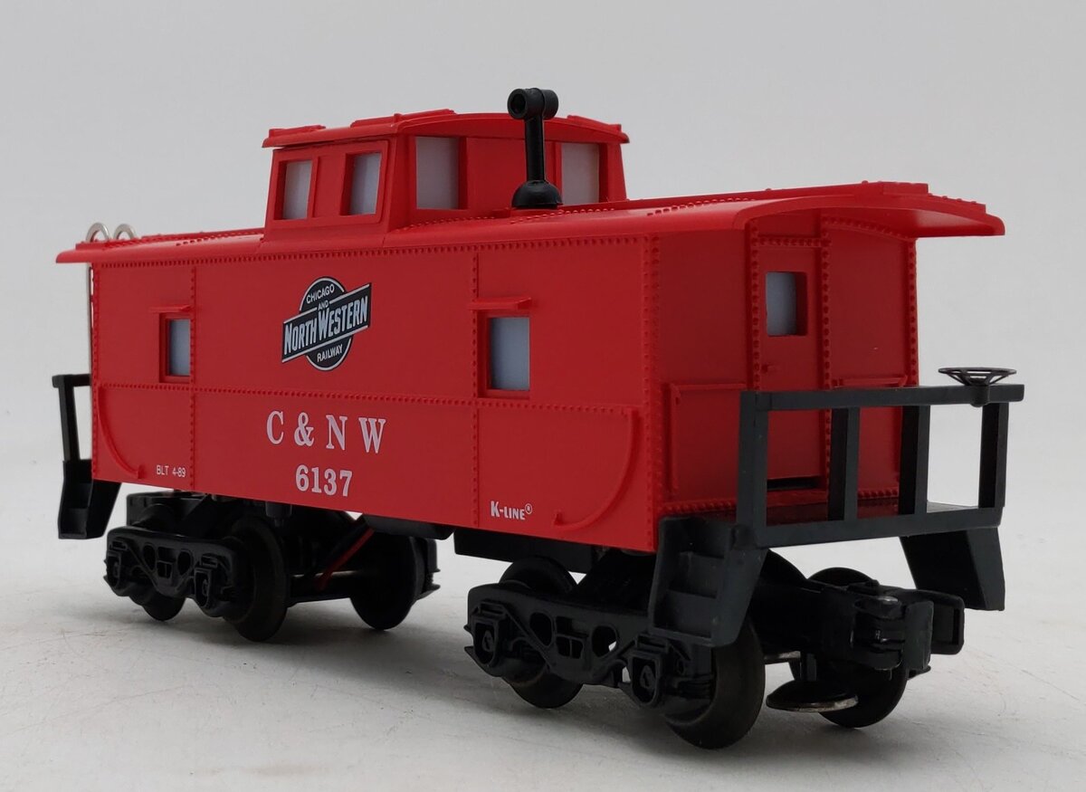 K-Line K6137 O/O27 Chicago & Northwestern Lighted Caboose LN/Box