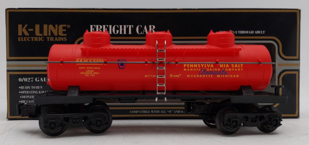 K-Line K5426 O Gauge Pennsylvania Salt Co. Triple Dome Tank Car LN/Box