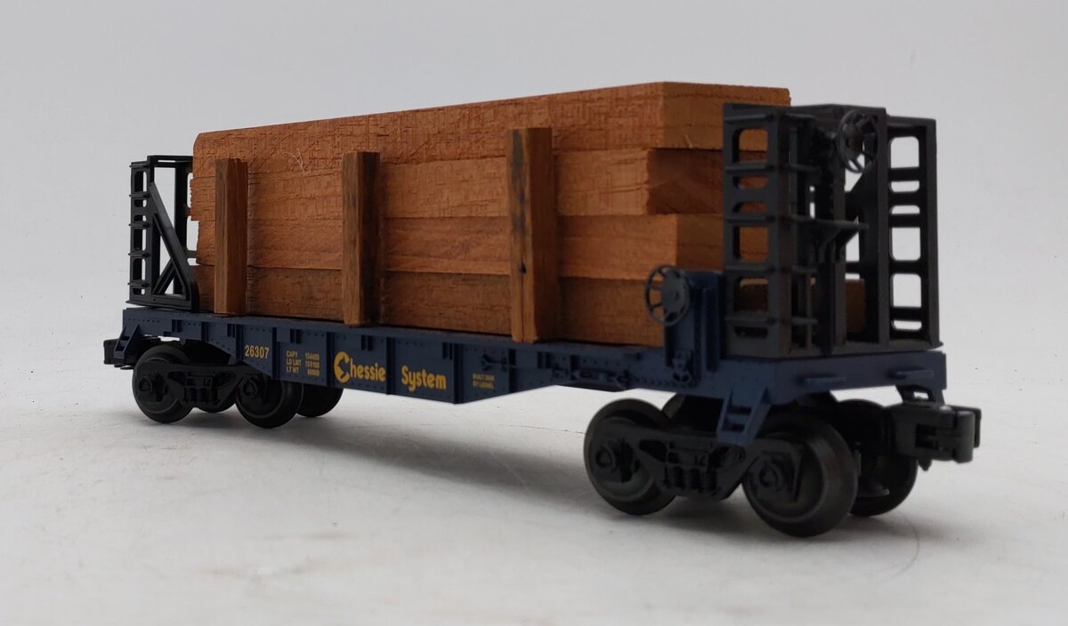 Lionel 6-26307 Chessie Flatcar w/Bulkheads LN/Box