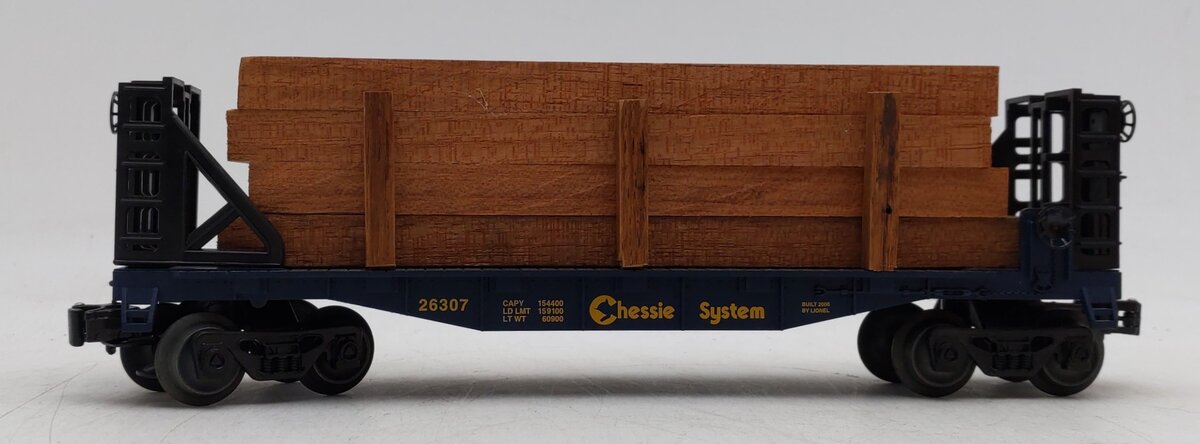 Lionel 6-26307 Chessie Flatcar w/Bulkheads LN/Box
