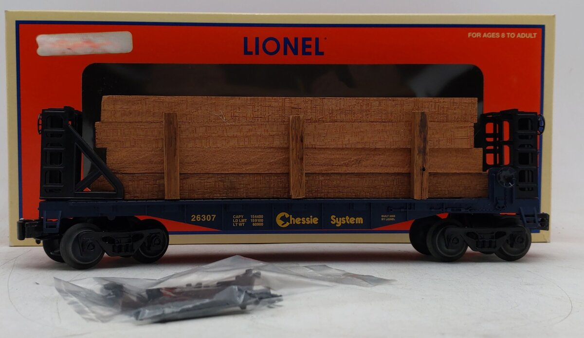 Lionel 6-26307 Chessie Flatcar w/Bulkheads LN/Box