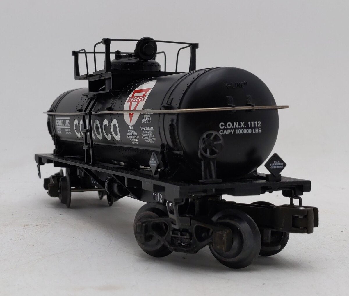 K-Line K-639104 O Gauge Conoco Riveted Tank Car/Bank EX/Box