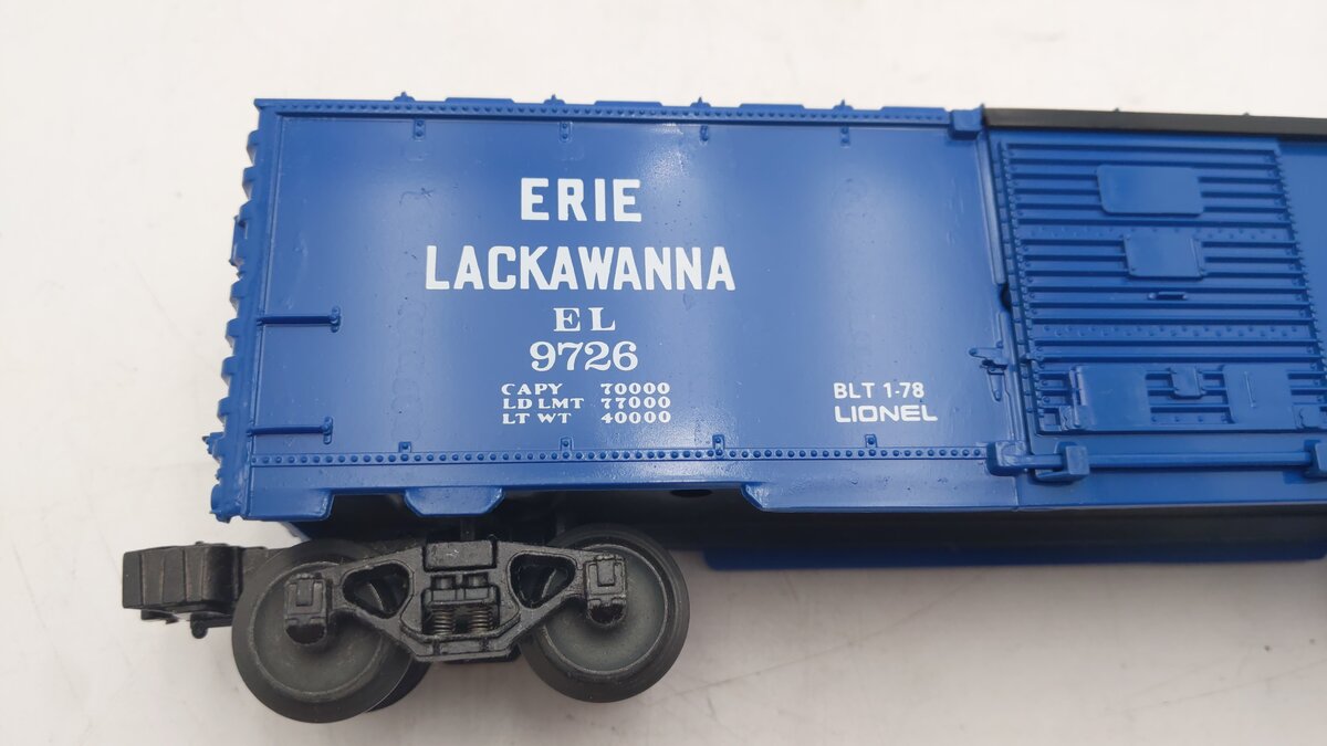 Lionel 6-9726 O Gauge Erie Lackawanna Box Car EX/Box